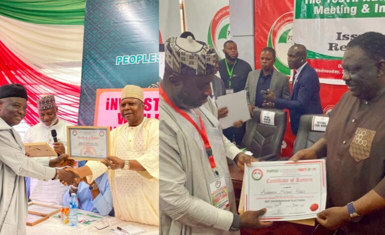 Drama as two PDP governorship candidates receive Certificates of Return in Benue