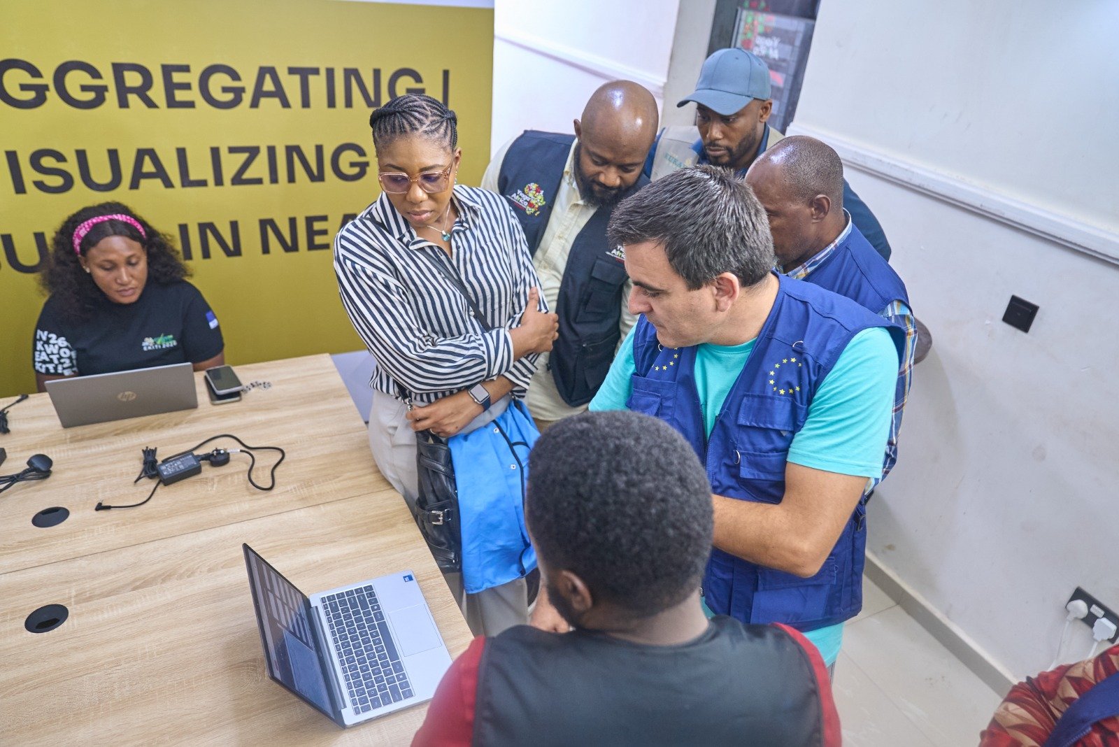 EU Delegation Visits EU-Funded Election Result Analysis Dashboard Centre in Ekiti Ado-Ekiti, Nigeria