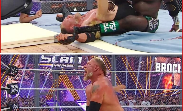 WWE SummerSlam: Nigeria’s Oba Femi defeats Brock Lesnar in first Hell in a Cell victory [VIDEO]