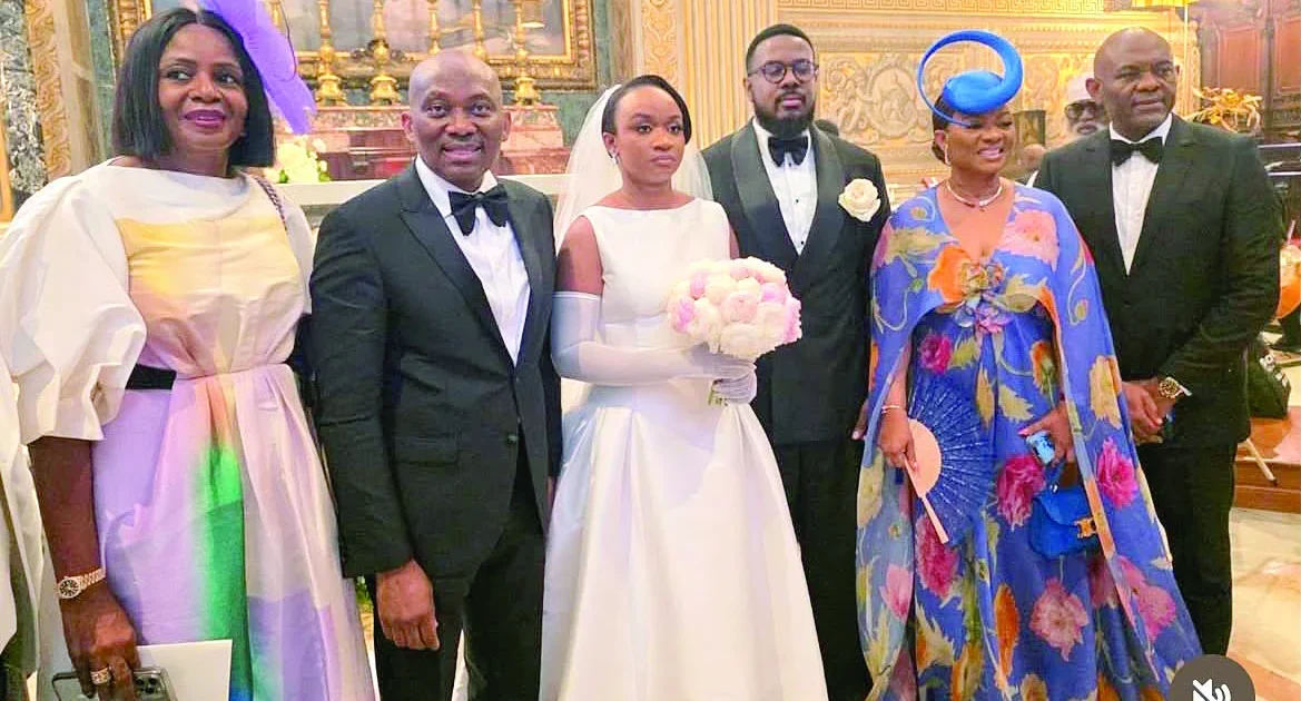 Tony Elumelu steals show with dance moves at niece’s wedding