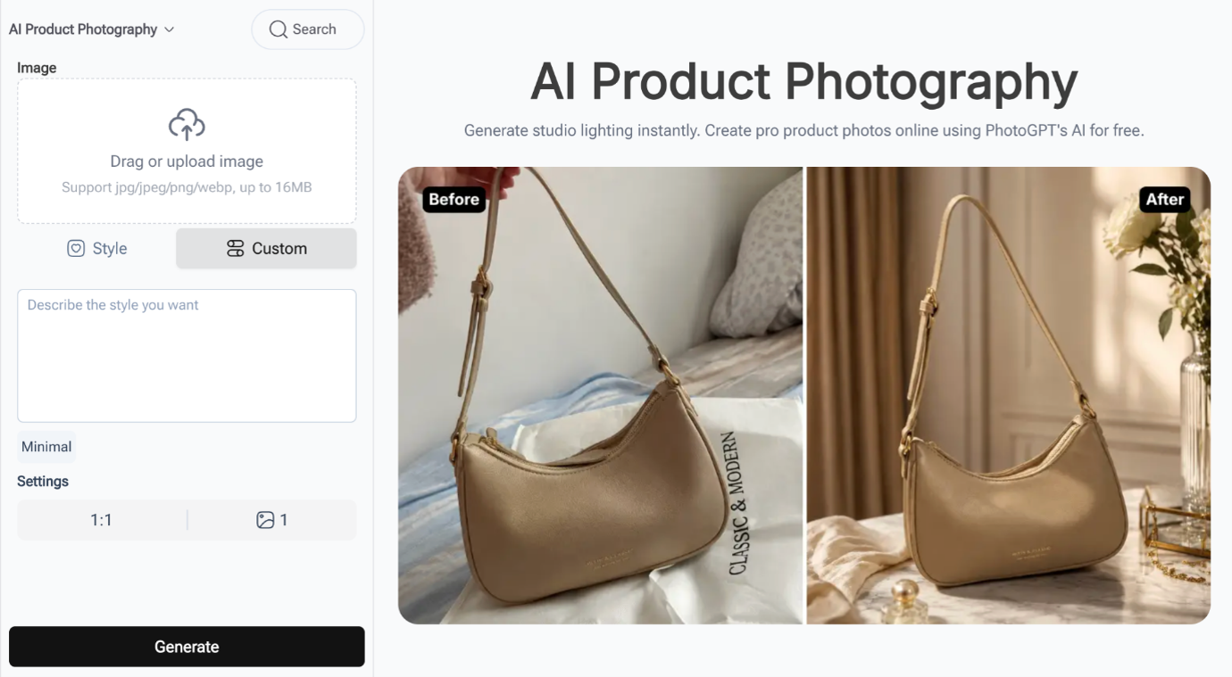 Amazon-Ready Product Images On the First Try: PhotoGPT AI Product Photography Review