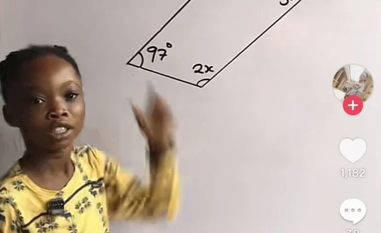 Meet nine-year-old Nigerian girl teaching maths on TikTok